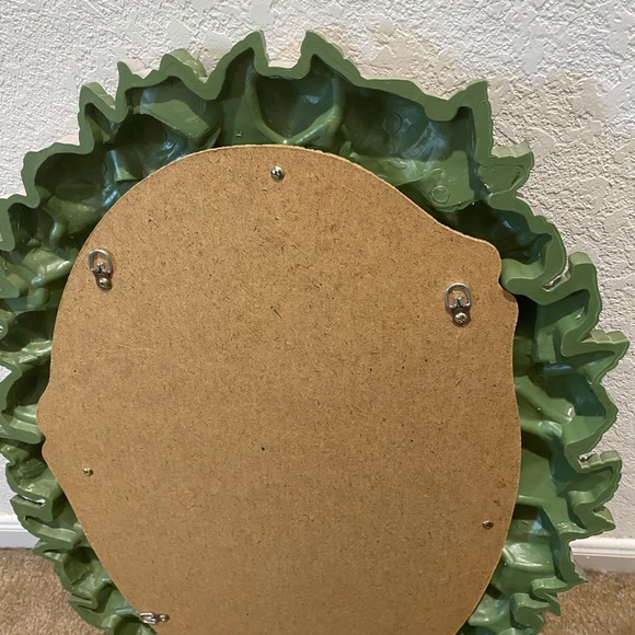 Vintage Home Interiors Shabby Chic Pink Gold Floral Oval Wall Mirror 27”x 20” - Picture 14 of 14